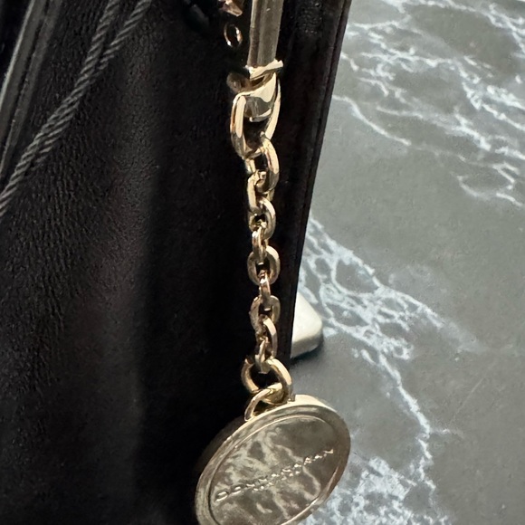 DONNA KARAN NEW YORK Handbag 100% Leather Black Charm Crossbody AUTHENTIC NEW - Picture 10 of 10